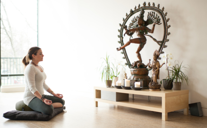 Zafu Verde-almohadón yoga-meditación-Sukha - Rokafit