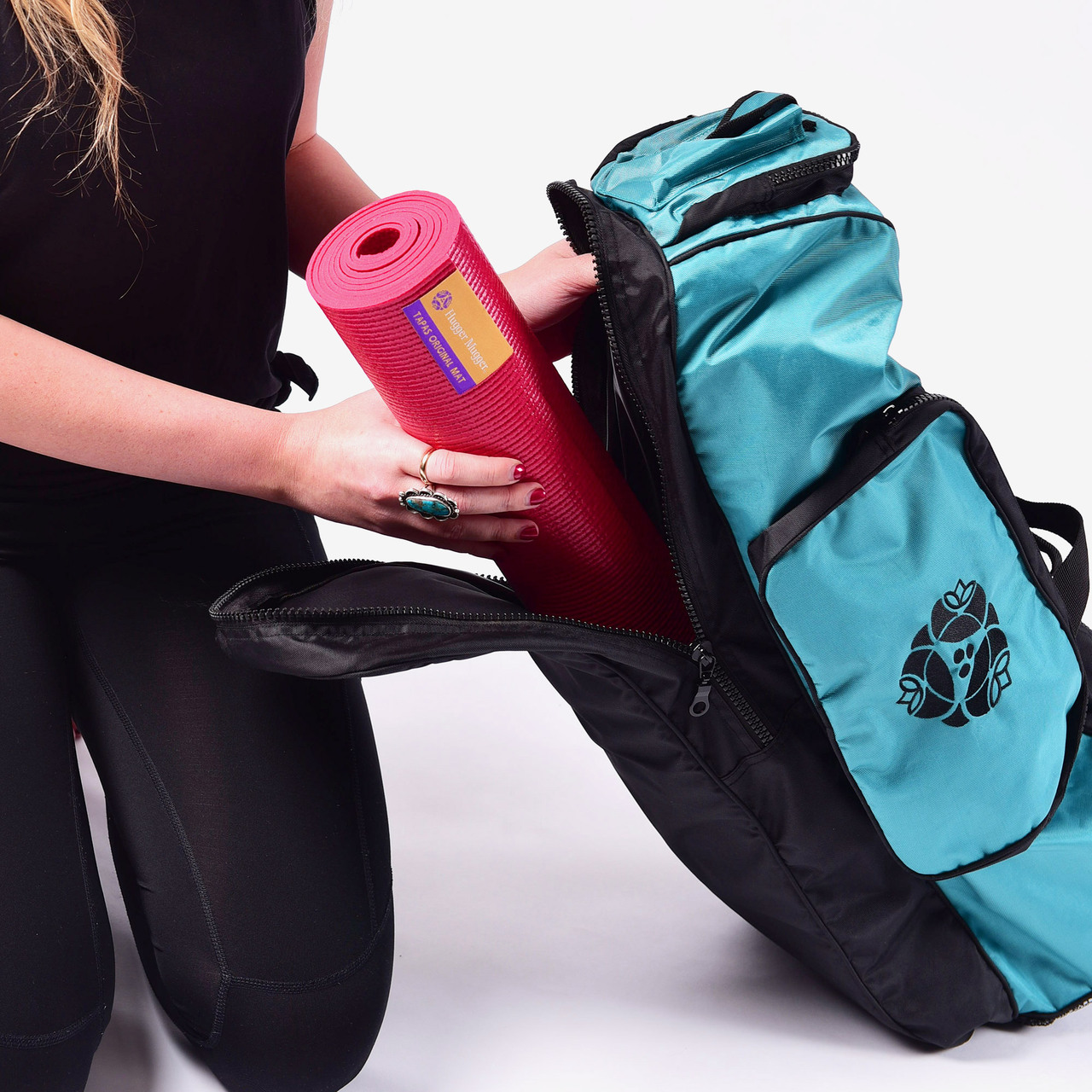 Yoga Mat Bag with Bottle Pocket and Bottom Wet Pocket Adjustable Strap Yoga  Mat Carrier Exercise Yoga Carrying Bag Multi-Functional Storage Bag