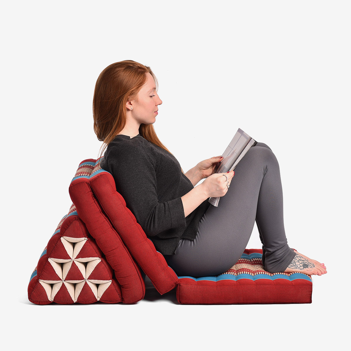 Zafuko® Three Fold Thai Cushion Hugger Mugger Soft Prop For Yoga