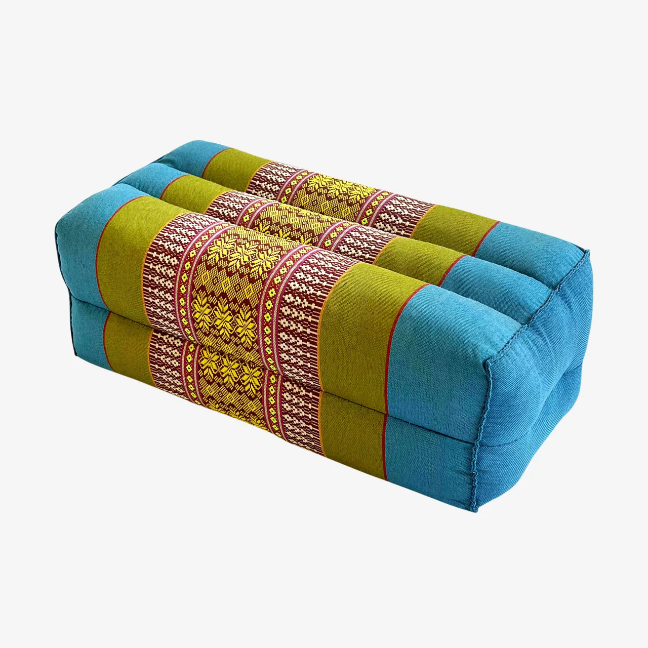 Reehut Zafu Yoga Meditation Bolster Pillow Cushion Filled with Buckwheat -  Round Organic Cotton or Hemp - (Green, 16x16x4.5) 